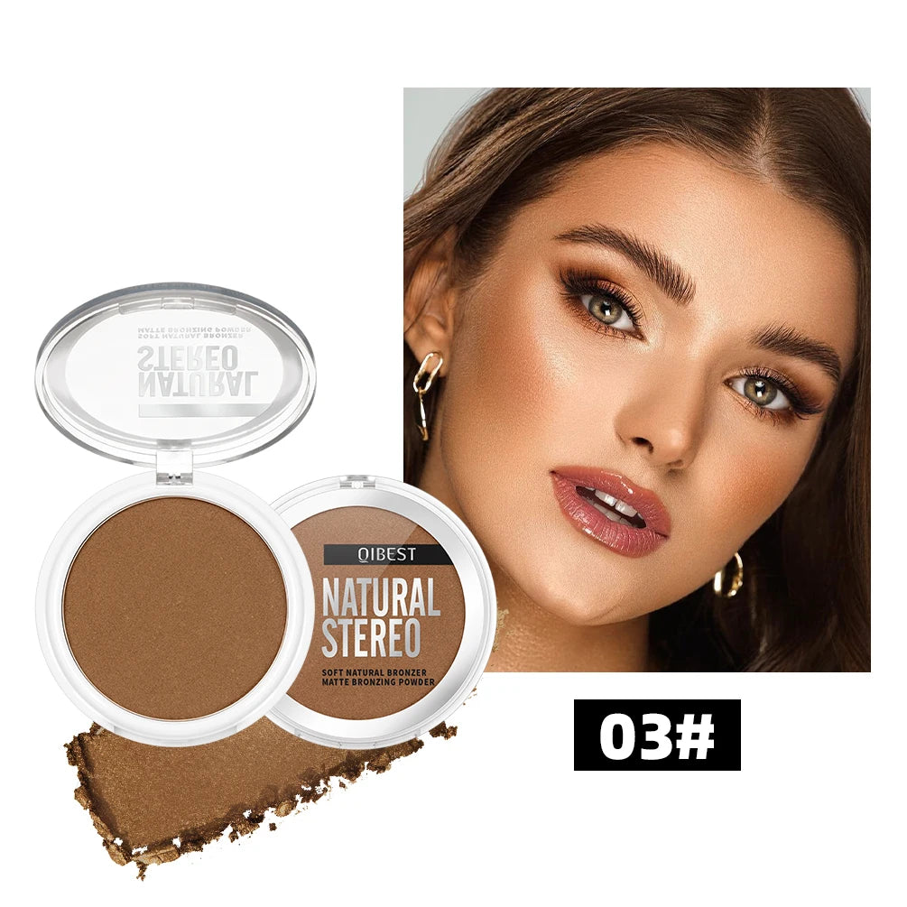 QIBEST Cream Contour Palette Dark Bronzing Powder Charlotte Makeup For Face Highlighter Bronzer Long-Lasting Concealer Cosmetics Qme 03