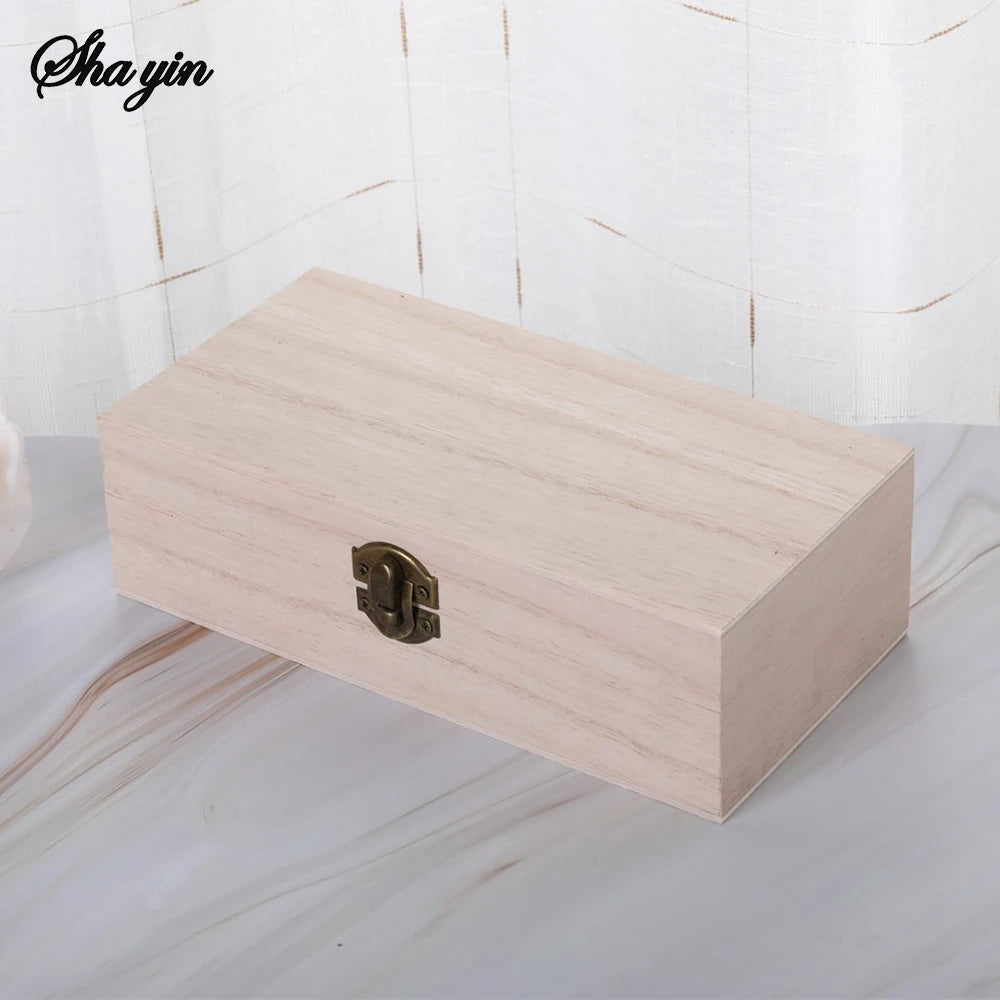 Wooden Gift Box Rectangular Wooden Box - Colored Storage Box Wooden Gift Packaging Box Organizer Box Qme