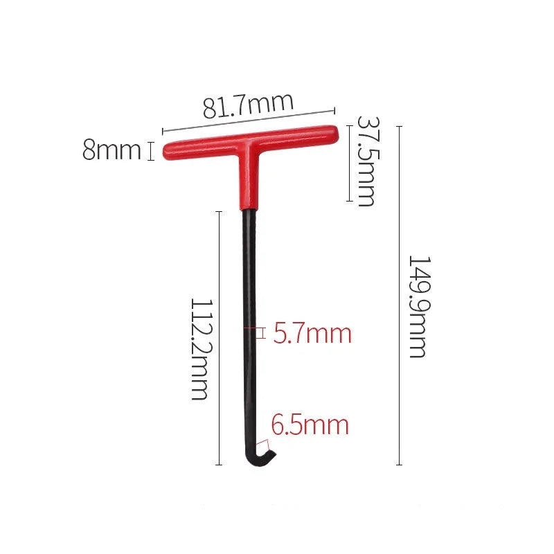 Motorcycle Exhaust Spring Hook T Shaped Handle Exhaust Pipe Spring Puller Installer Hooks Repair Tool for Springs Removal Qme Red