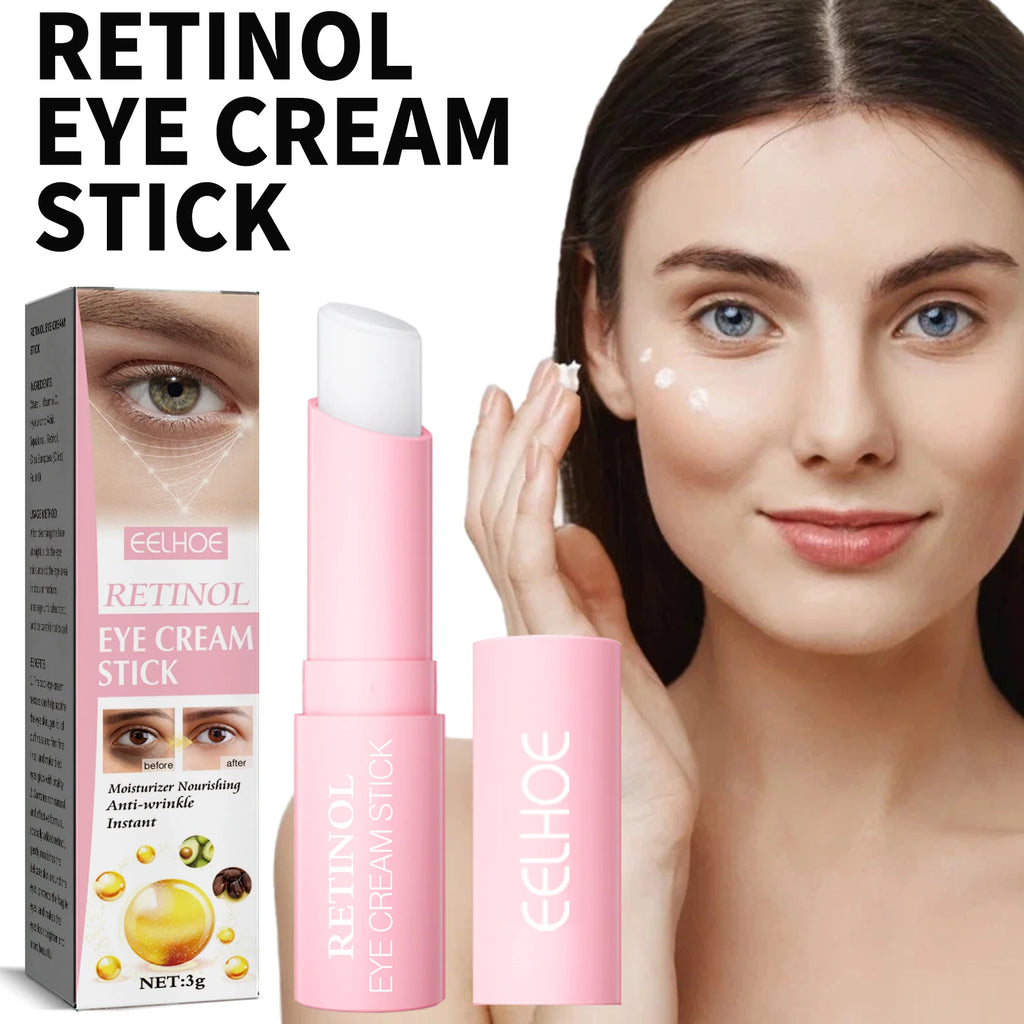 Retinol Eye Cream Stick Fade Fine Line Remove Wrinkle Eye Bags Anti-Puffiness Dark Circle Smoothing Firming Under Eye Skin Care Qme Default Title