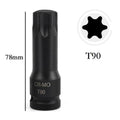 1pc Torx Screwdriver Bits 1/2'' Square Drive Socket Adapter T20 T25 T27 T30 T35 T40 T45 T50 T55 T60 T70 Pneumatic Socket Adapter Qme T90