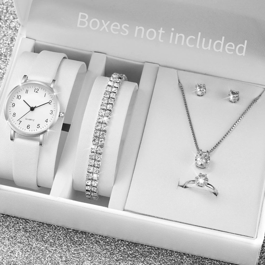 Classic Daily Wear Women Analog Quartz Wrist Watch Tennis Bracelet Qme Silver B No Box