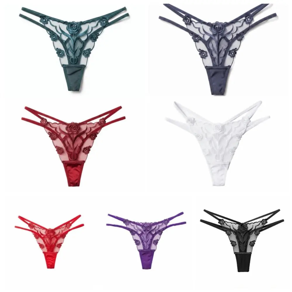 Fashion T-back Women Panties Seamless Transparent Mesh Thongs Thin Qme