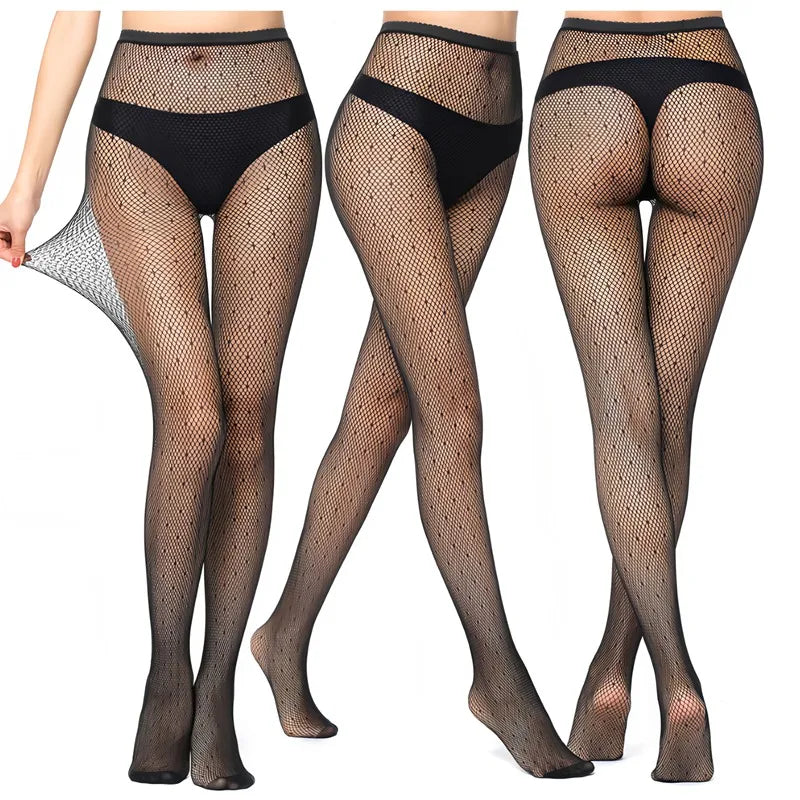 Y2K Women Gothic Hollow Out Pantyhose Lolita Thigh Fishnet Stockings Qme A5 One Size
