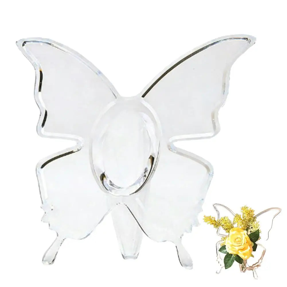 Butterfly Flower Vase Clear Acrylic Vases Flowers Decoration Consoles Qme 1pcs