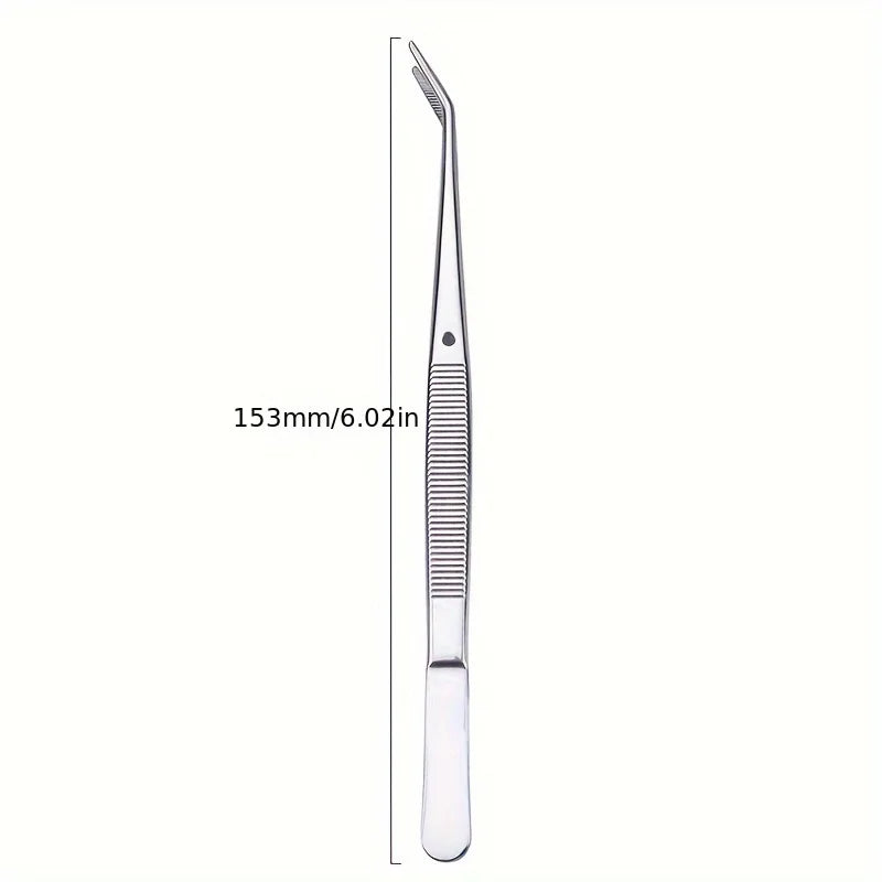 Stainless Steel Multi-purpose Tweezers Perfect Nail Art Dental Qme