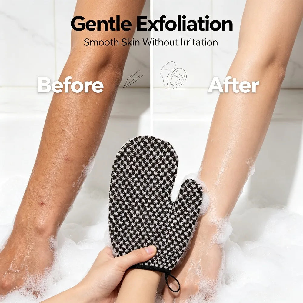 Soft Japanese Exfoliating Mitt Shower Glove Gentle Exfoliation Deep Qme