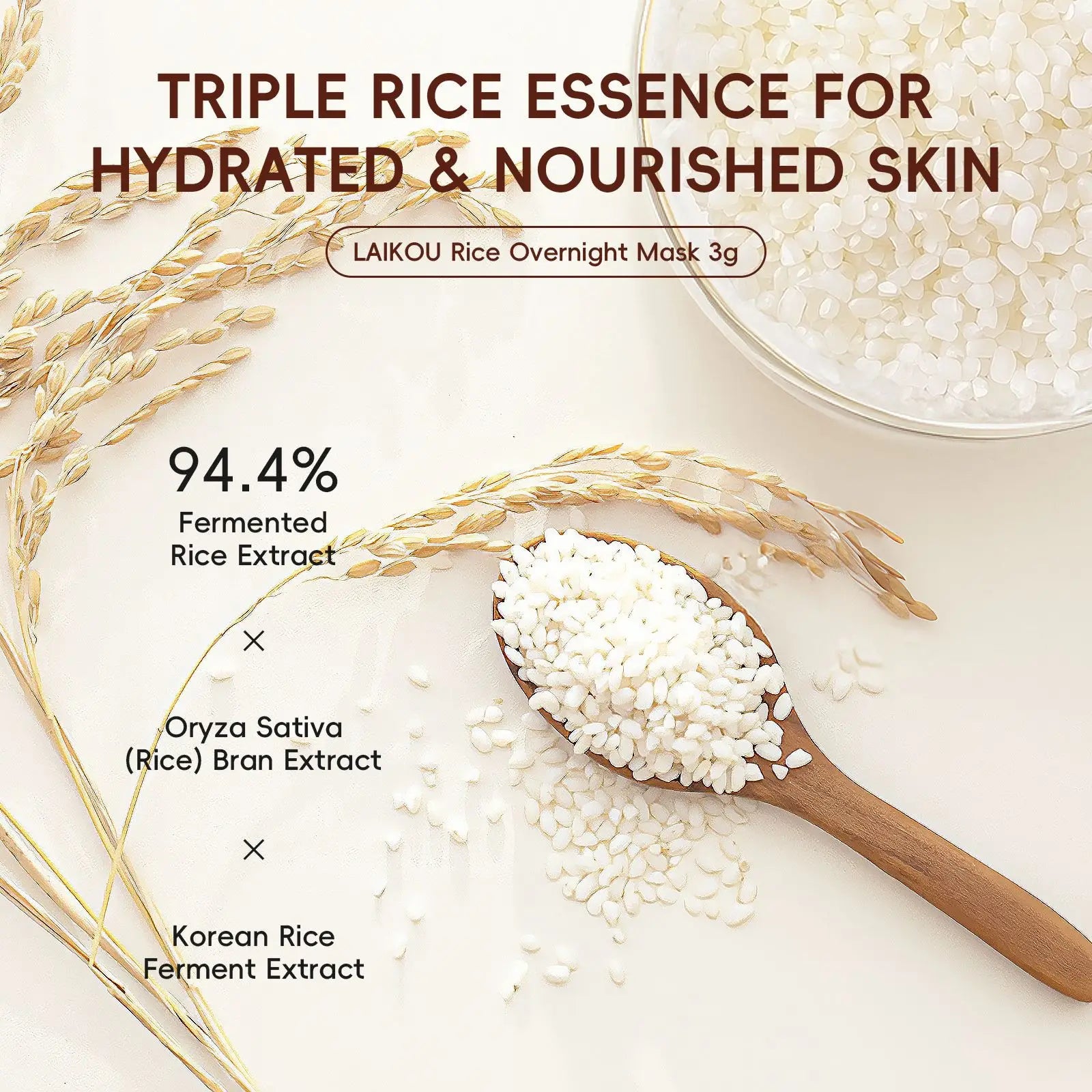 Rice Raw Pulp Whitening Sleep Mask Dark Spots Remover Fade Melanin Reduce Fine Lines Brighten Essence Korean Beauty Skin Care Qme