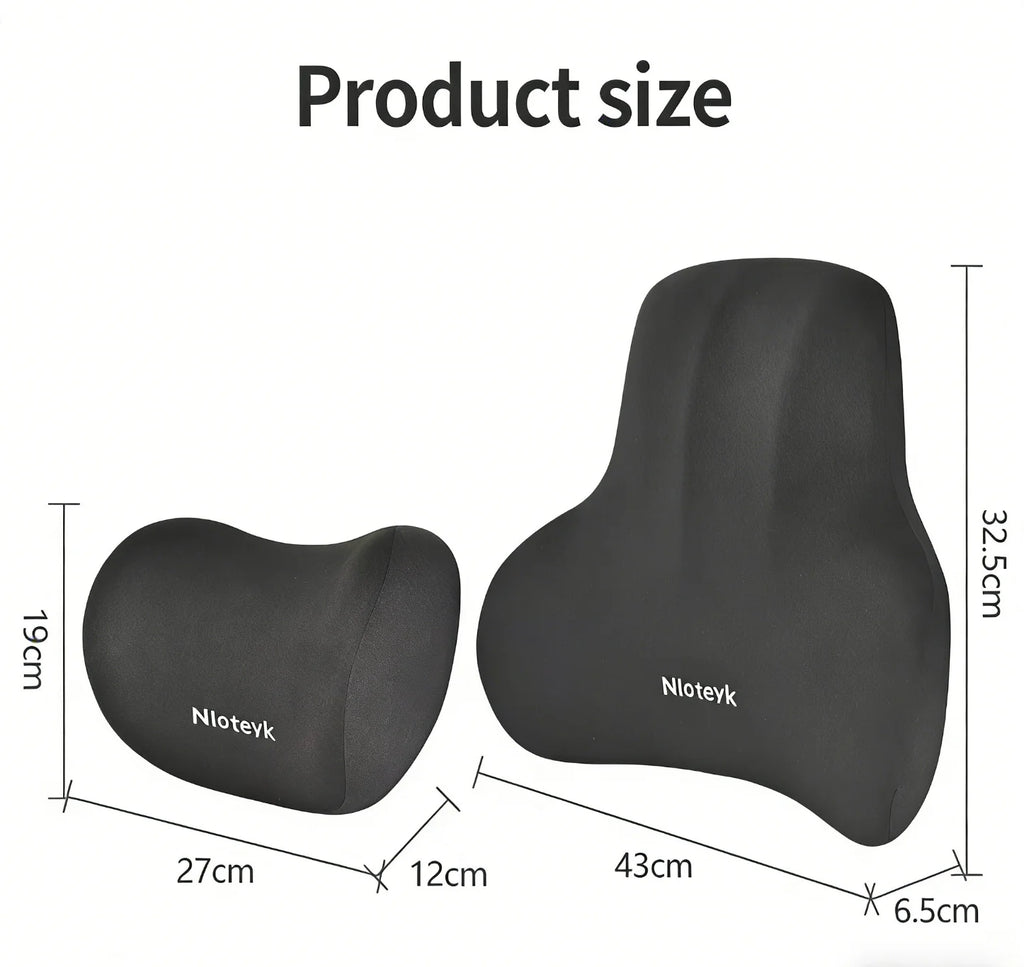 Memory Foam Car Neck Cushion Car Lumbar Support For Car Supplies Universal Neck Pillow Waist Cushion Car Seat Car Accessories Qme