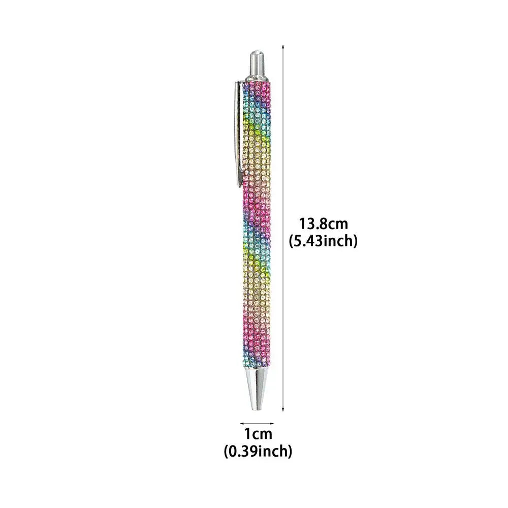 1pc Fancy Pen For Women Ballpoint Rhinestone Pens Bedazzled Wedding Bridal Writing Pen For Christmas Bridesmaid Notes Taking Qme rainbow gradient