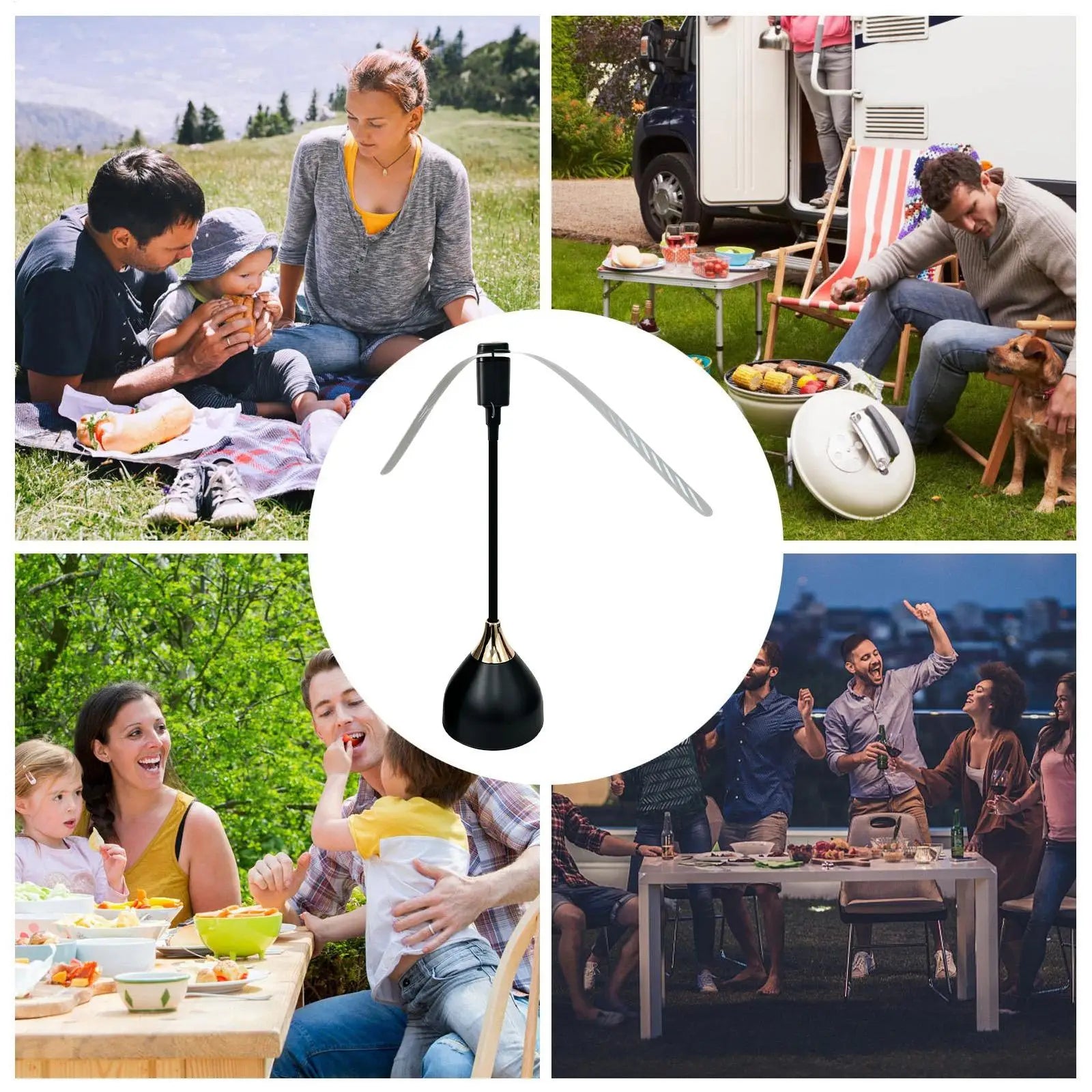 Fly Fans For Tables Automatic Electric Portable Control Table Fans To Keep Fly Away For Picnic Backyard Camping Party BBQ Qme