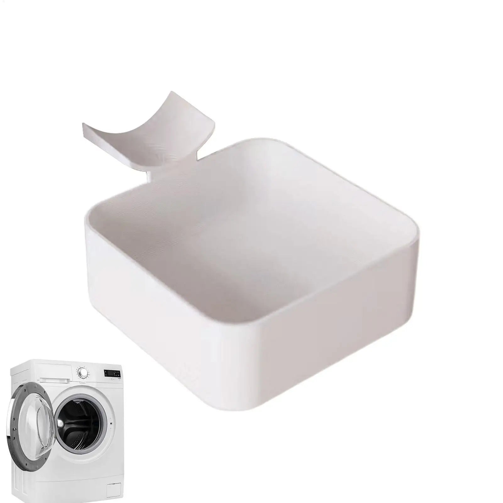 Washer Drain Pan Leak-Proof Tight Fit Easy Install Front Load Washer Water Catch Tray for Basement Apartment Mobile Home Garage Qme