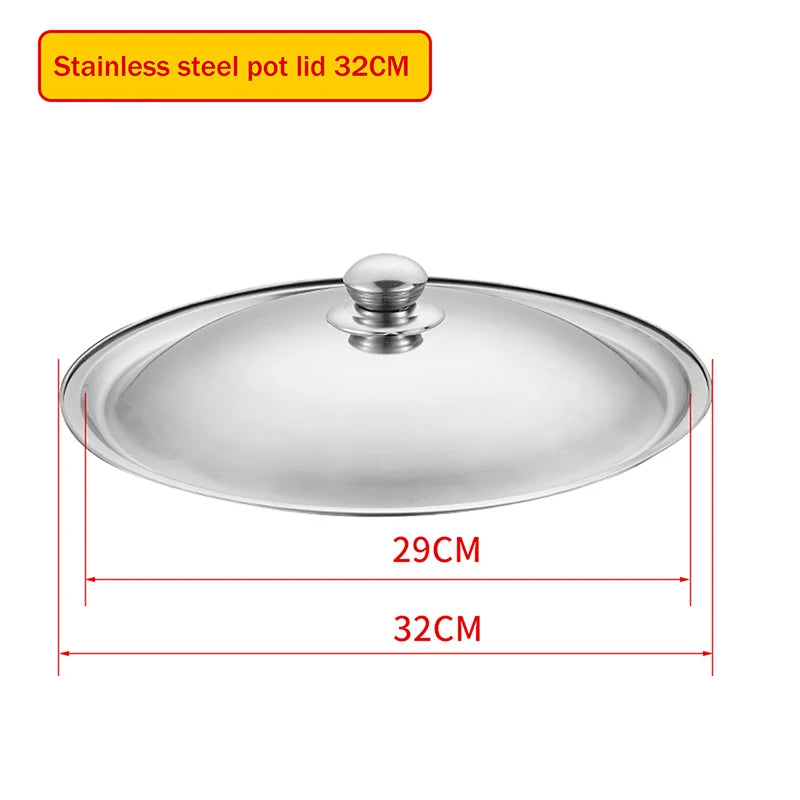 10- Stainless Steel Round Pot Lid Universal Replacement Frying Pan Qme CM32