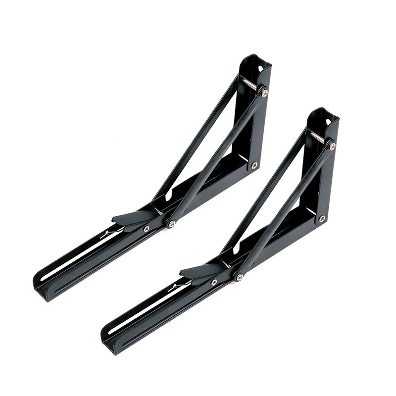 Innovative 1 Cold Rolled Steel Triangle Folding Shelf Bracket Qme 10inch 2PCS
