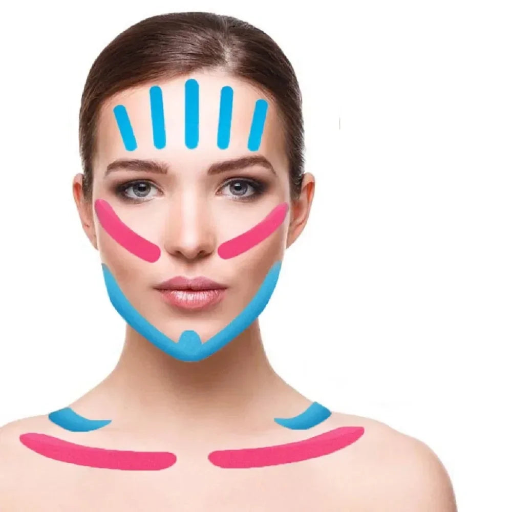 X 5M Kinesiology Tape Face V Line Neck Eyes Lifting Wrinkle Remover Qme