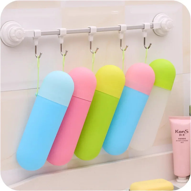 Portable Toothbrush Holder Cover Case Box Toothbpaste Travel Camping Qme