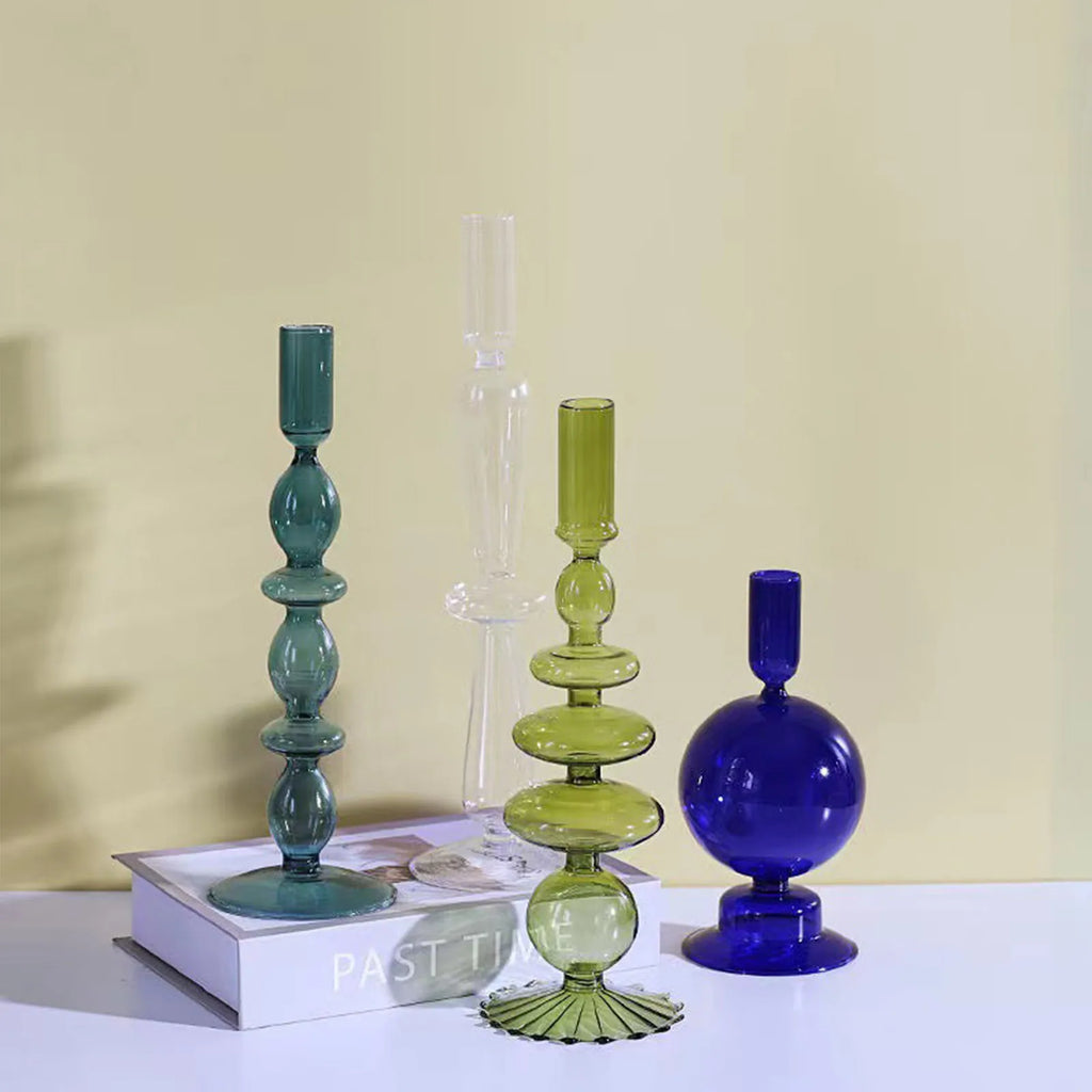 Glass Vase for Centerpiece Modern Elegant Flower Vase Candle Holder for Wedding Home Decor Housewarming Gift Glass Vase Decor Qme