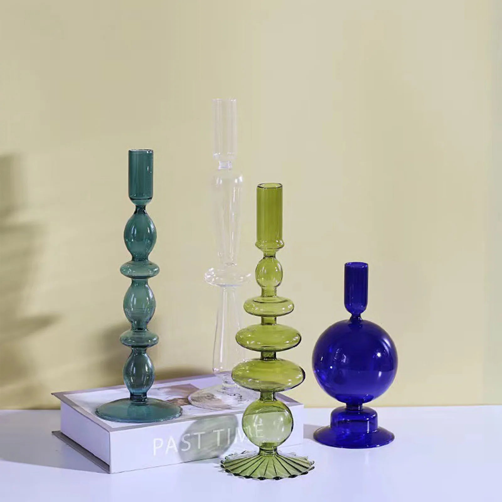 Glass Vase for Centerpiece Modern Elegant Flower Vase Candle Holder for Wedding Home Decor Housewarming Gift Glass Vase Decor Qme