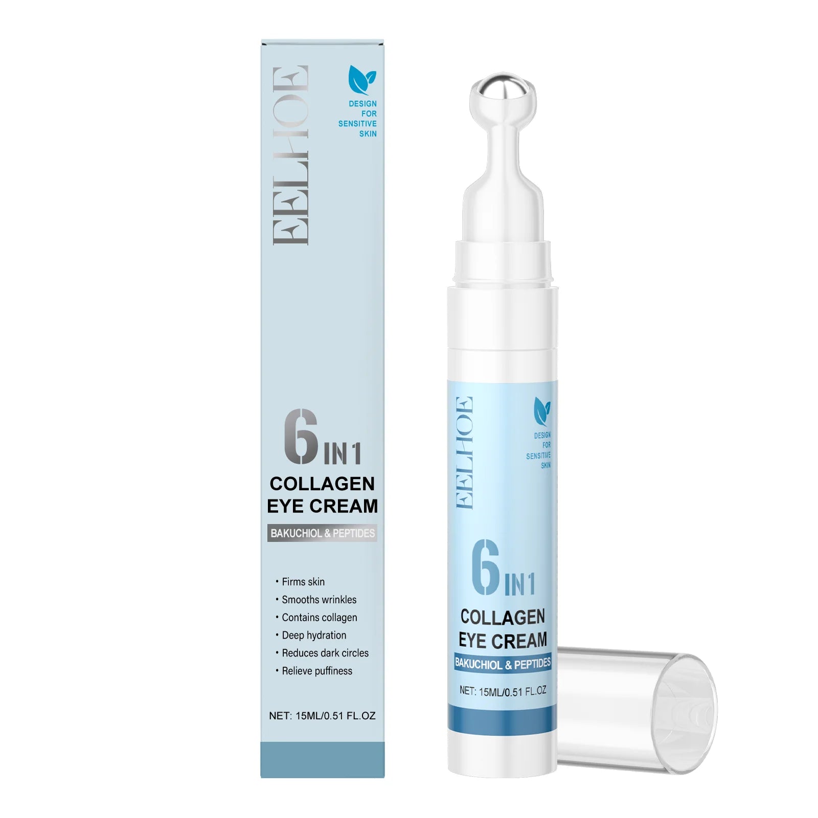 Lightening Dark Circles Eye Cream Anti-Puffiness Fade Fine Lines Firming Hydrating Moisturizing Under Eye Care Collagen Eye Crea Qme 15ml Boxed