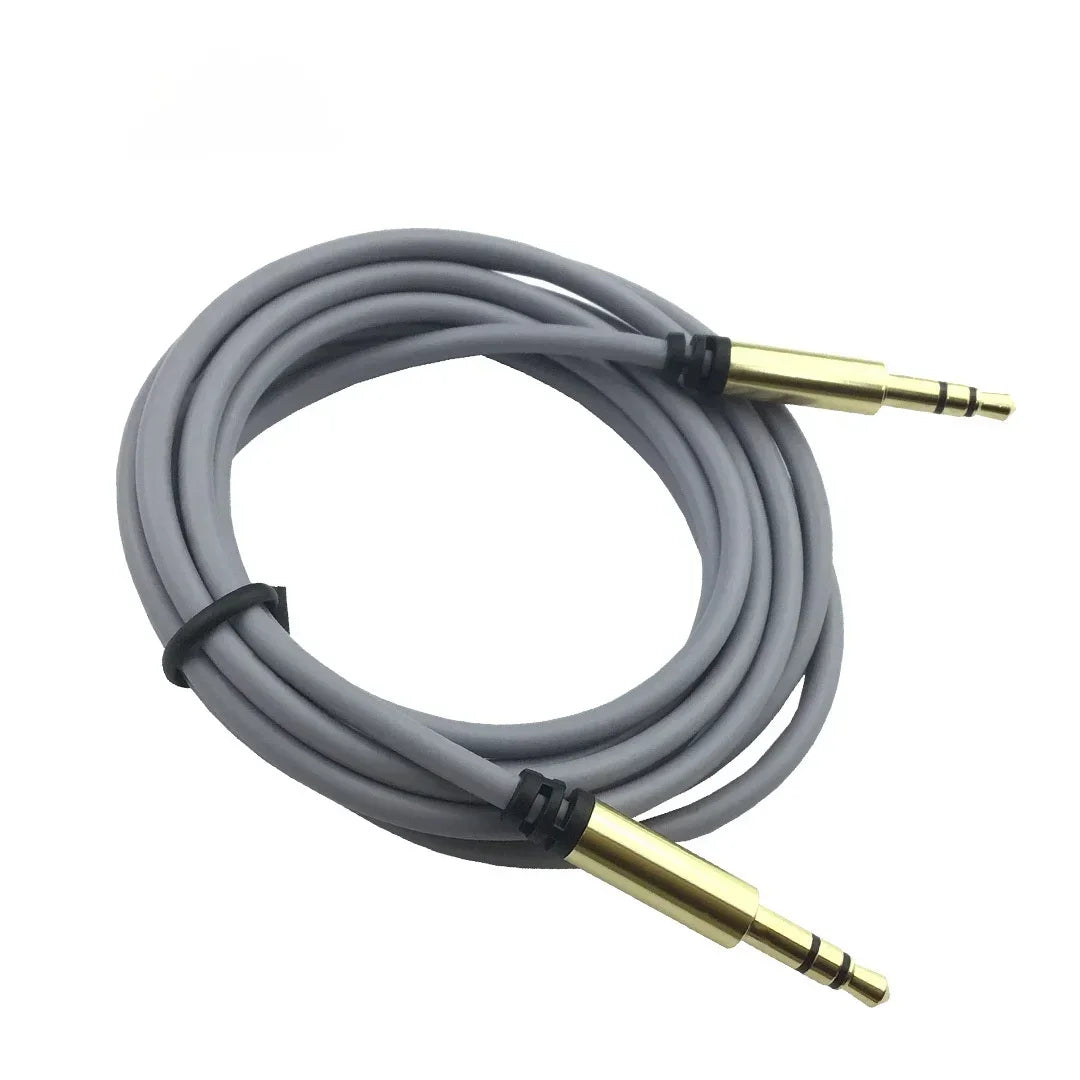 Cable 3.5mm Jack New 3.5mm Male To Male Car Aux Auxiliary Cord Stereo Audio Cable Wire for Phone IPod Mp3 Qme Ash and Gold