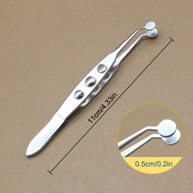 Eyelid Tweezers Meibomian Gland Forceps Women Clip Eyelash Compressor Qme
