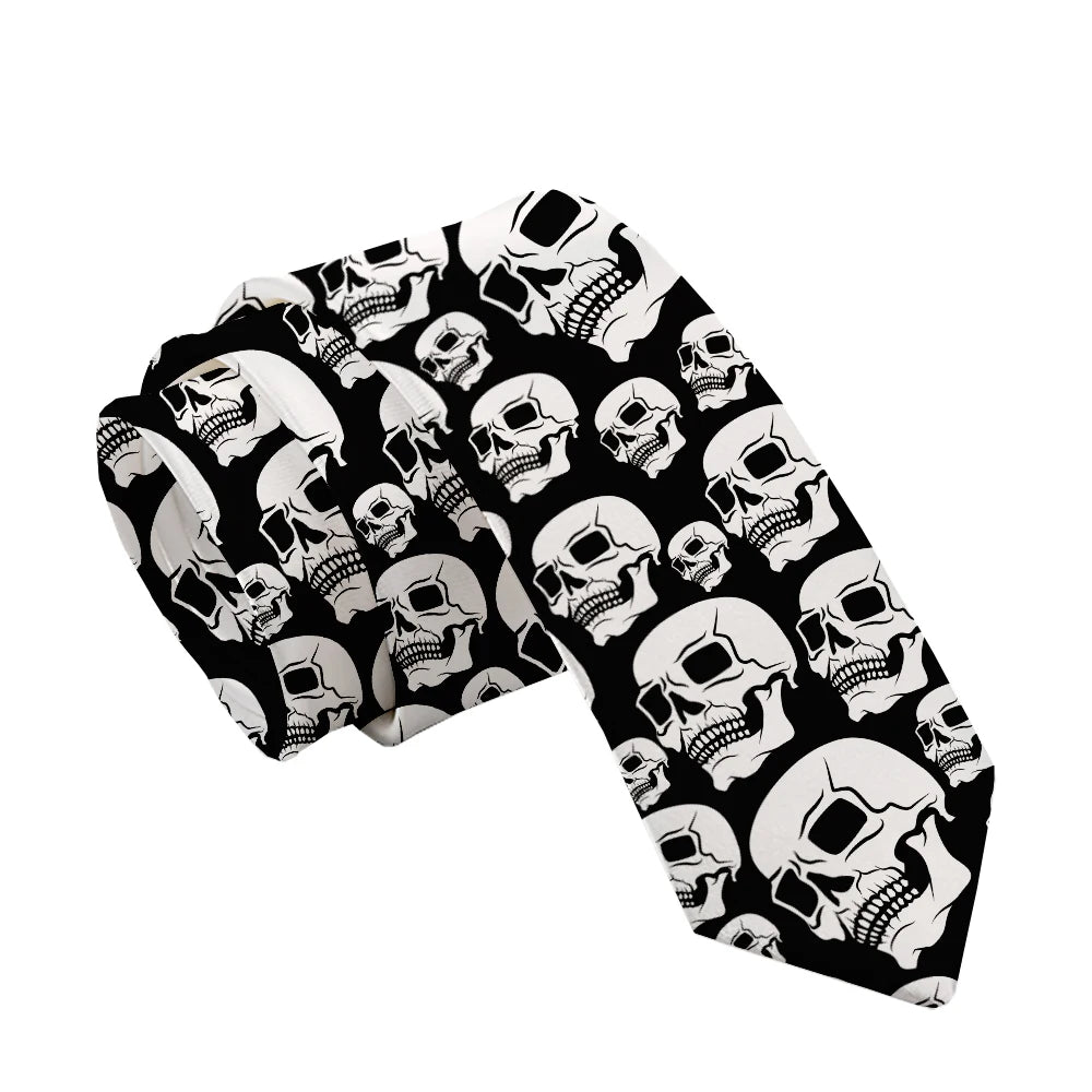 Fashion Skull 3D Printed Tie Art Design Personality Adult Wide Qme style3