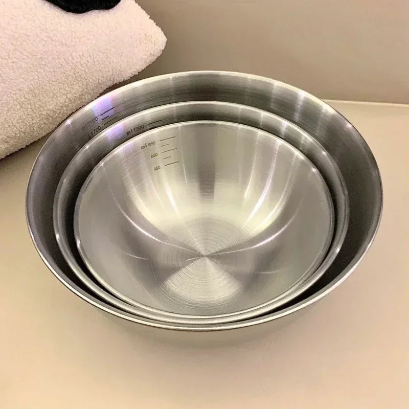 Stainless Steel Cooking Bowl Household Scale Thickened Mixing Egg Qme