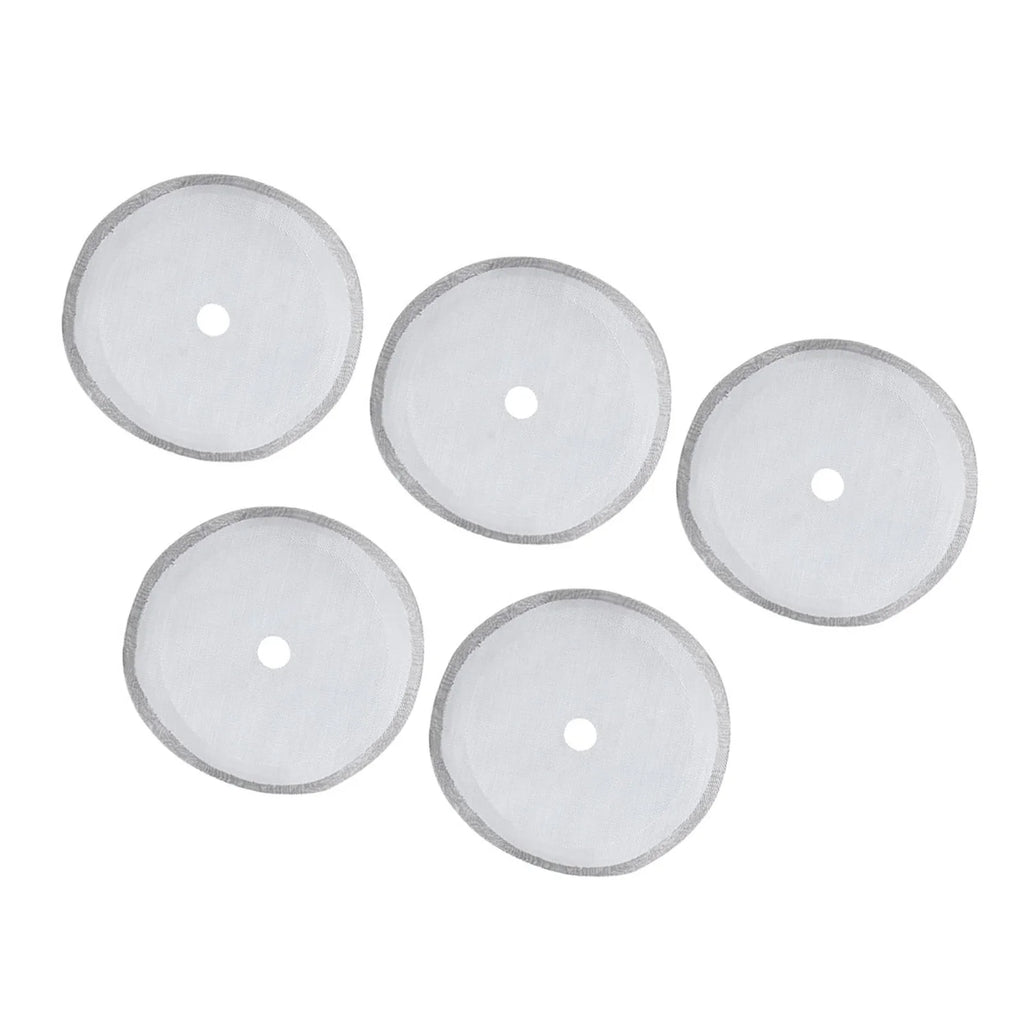 5Pcs 304 Stainless Steel Coffee Filter Reusable Mesh Filter Portable Detachable Coffee Pot Replacement Accessory for Brewing Qme