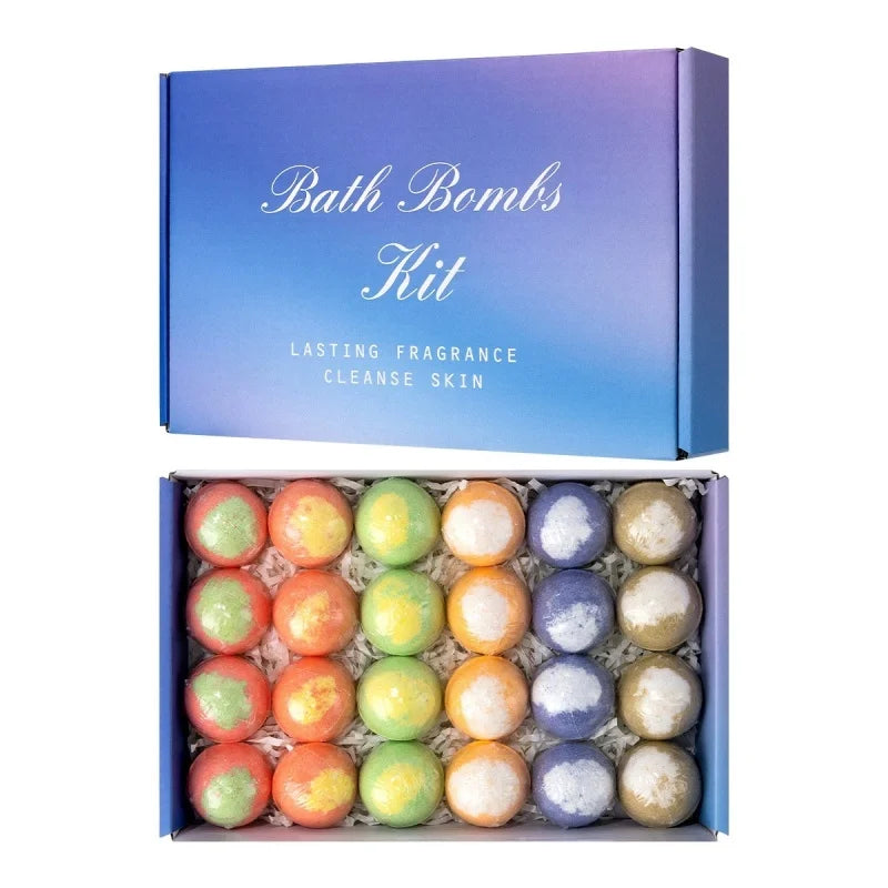 24pcs Bath Bombs for Kids Inside Bath Bombs Gift Set Natural Organic Kids Bubble Bath Fizzy for Girls Boy Qme 20g 24pcs 20g