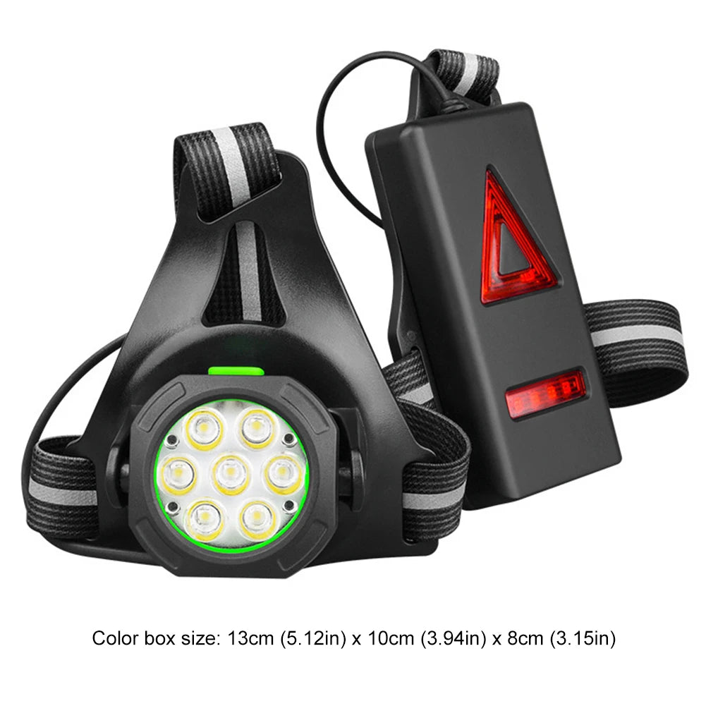 LED Night Running Light USB Rechargeable Ultra Bright Safety Lamp 3 Modes Sports Chest Light for Camping Hiking Running Qme