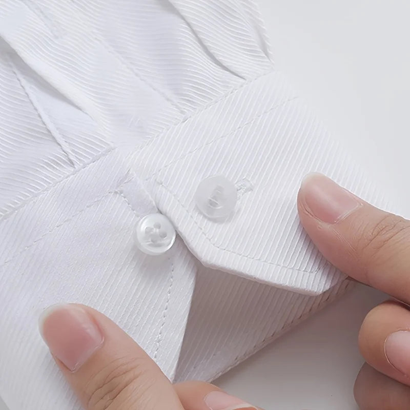 4Pcs removable cuff neckline retractable button, soft elastic neckline cuff extender, seam-free adjustable retractable button Qme