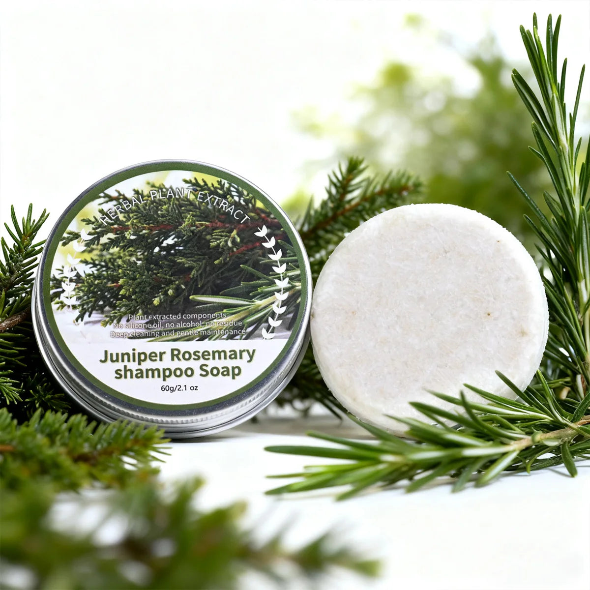 Natural Plant Extract Juniper Rosemary Essence Solid Hair Care Soap Qme