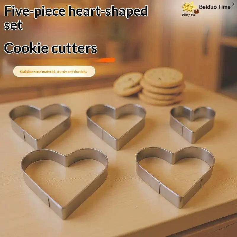 DIY Love Heart Stainless Steel Cookie Cutter Biscuit Mold Fondant Qme
