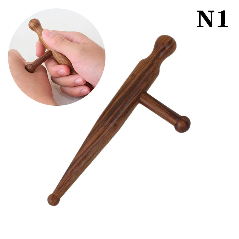 Wood Acupoint Massage Stick Tool Foot Full Body Relaxing Deep Tissue Qme N1