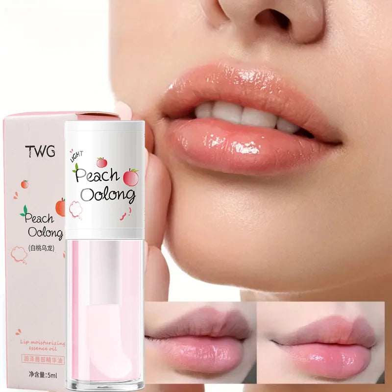 Fruit Flavored Lip Oil Long-lasting Moisturizing Brightening Qme White Peach Oolong