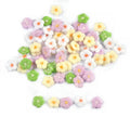 50pcs 11mm Mixed Color Mini Flower Patches Sewing Clothes Bags Handmade Accessories DIY Making Hair Pins Crafts Home Decor c3780 Qme mixed 50pcs