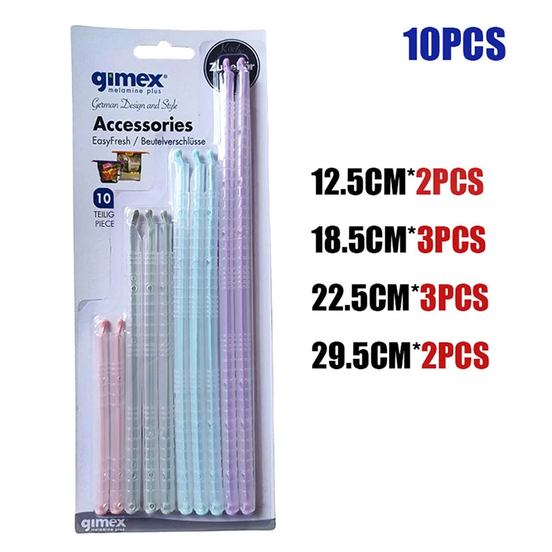 Rod Moisture-proof Storage Clamp Plastic Bag Clips Food Sealed Sticks Qme