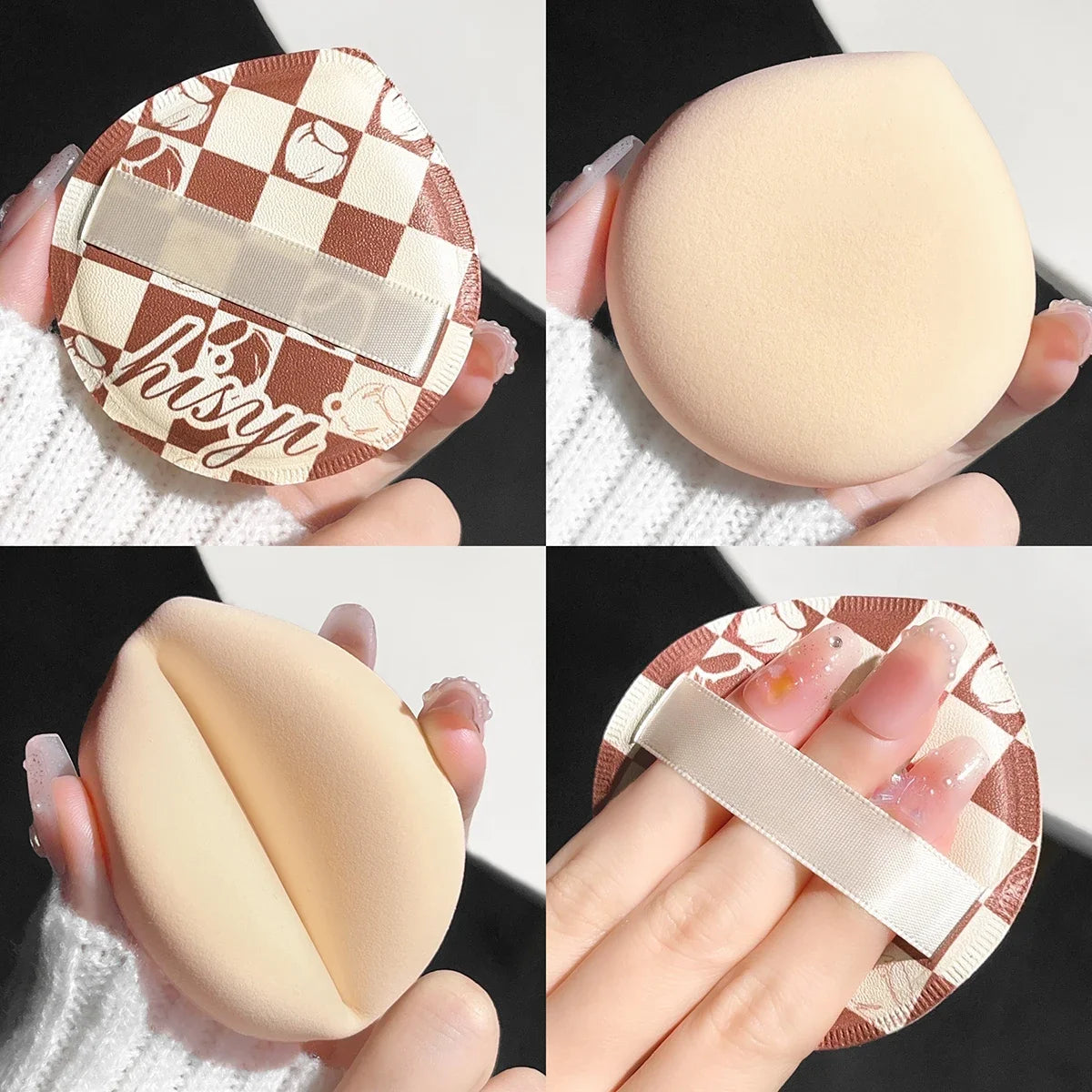 Dry and wet makeup puff sponge soft Korean style cute elastic marshmallow soft cushion makeup foundation set Qme