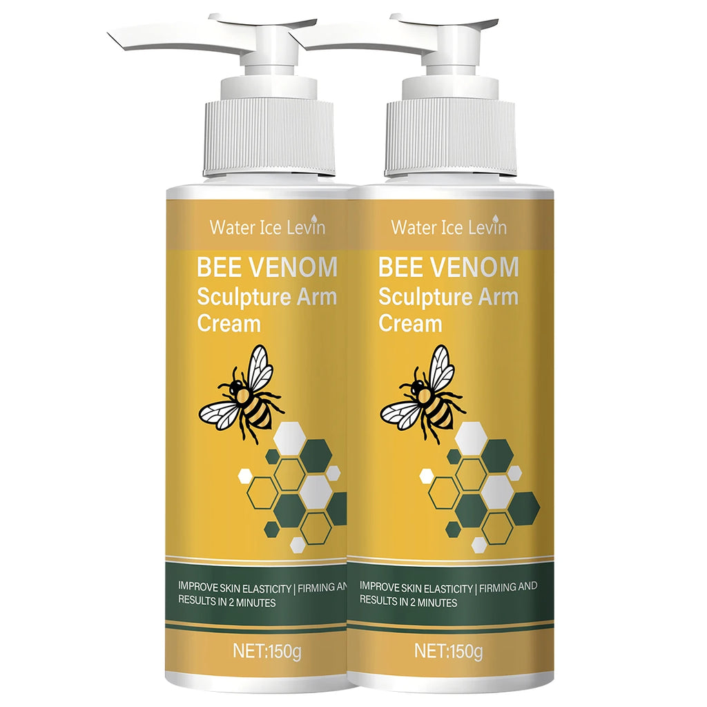 Bee Venom Sculpture Arm Cream with Turmeric & Coconut Oil - Firming & Moisturizing Treatment for Softer, Brighter Skin Qme YELLOW 150g