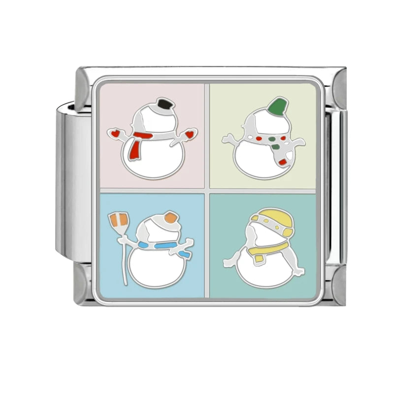 Fashion 2025 Colorful Christmas Socks Snowman Deer Italian Charms Fit
