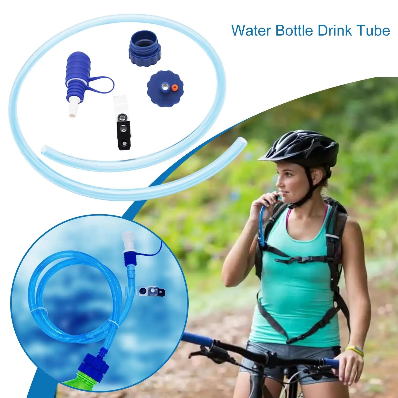 Drinking Tube Water Bottle Hydration Drink Pipe Backpack Hose Boating Qme