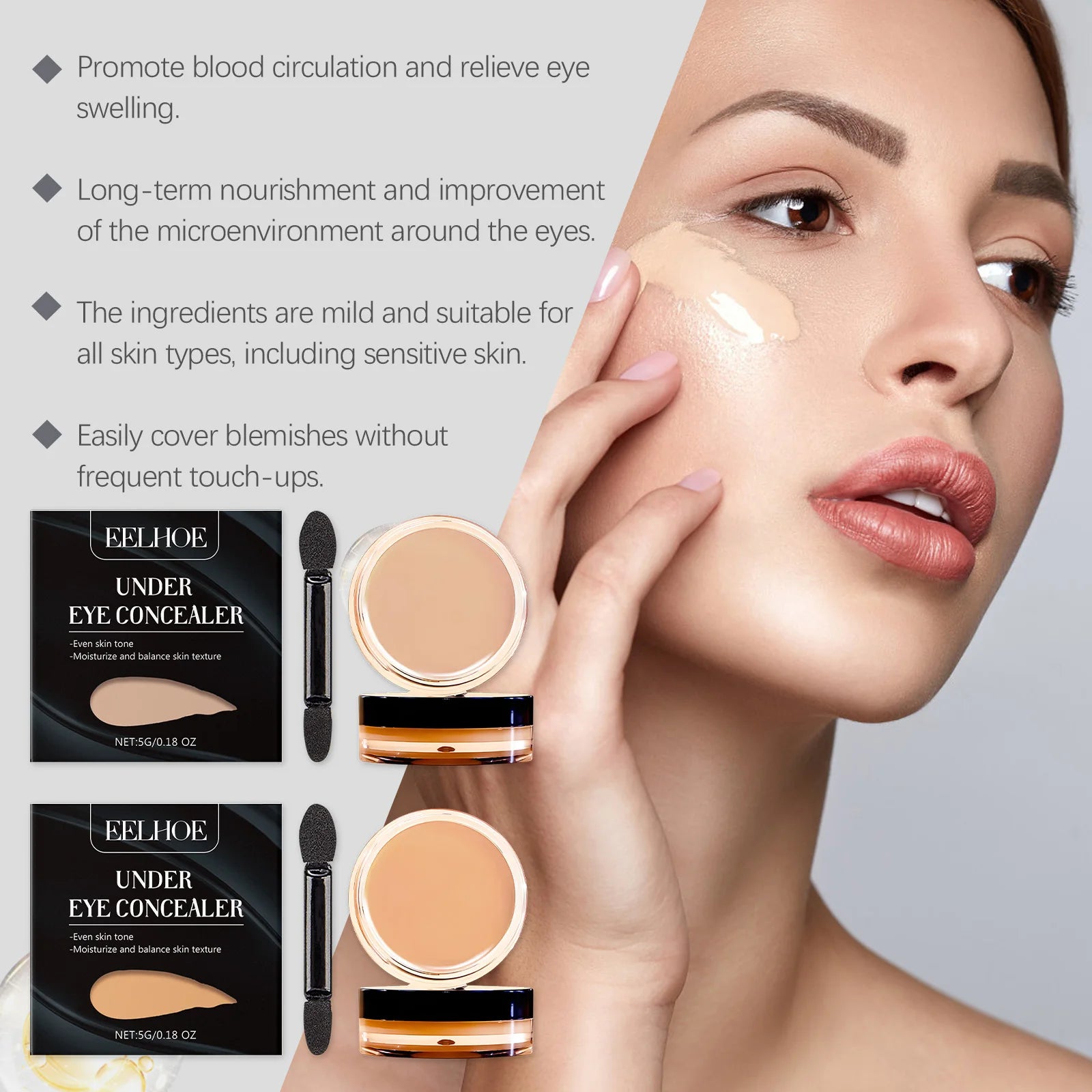 Eye Concealer Series Eye Blemishes Moisturizing Without Removing Makeup Light And Natural Fit Brighting Repair Concealer Makeup Qme