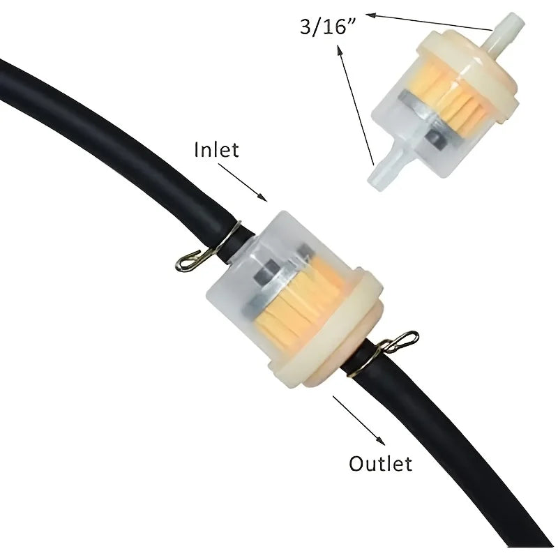 Universal 10 unids/set 6mm manguera motocicleta gasolina combustible filtro de aceite para Scooter motocicleta ciclomotor Scoote Qme