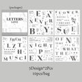 Sticker Book 10pcs/bag Art Alphabet Sticker Book Minimalist Fashion Style Stickers DIY & Scrapbook Diary Decorative Sticker Book Qme 2