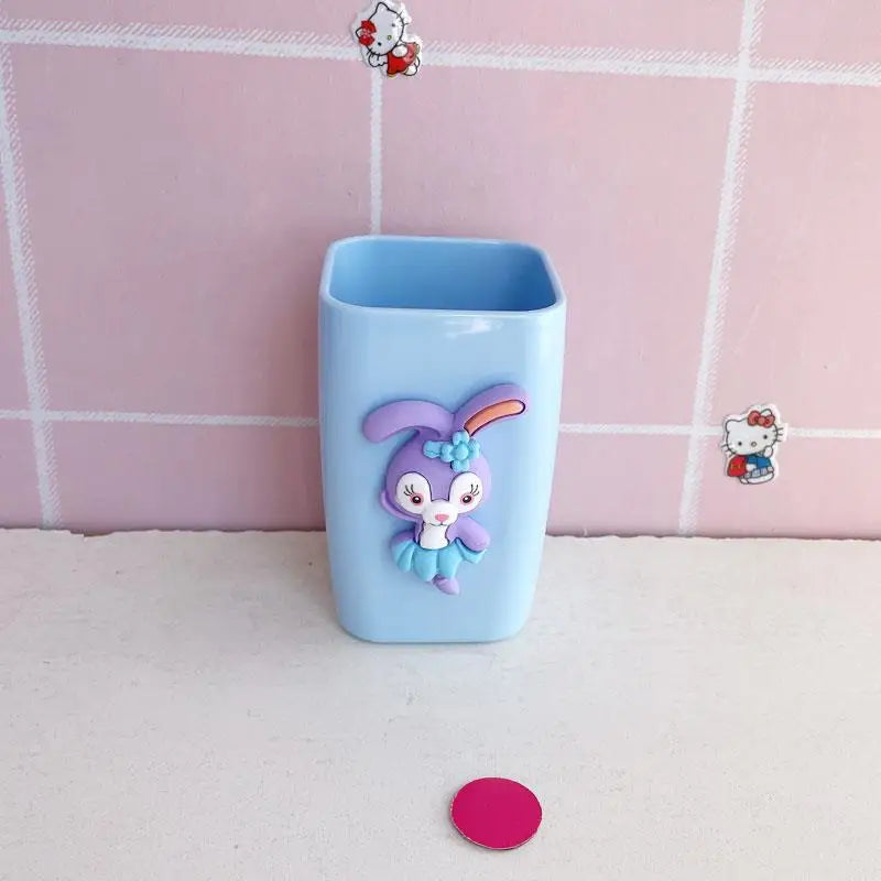 Hello Kitty Cup Shock-resistant Creative Couple's Mouthwash Plastic Qme 12