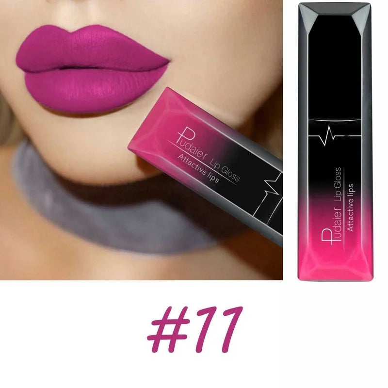 Matte Liquid Lipstick 17 Colors Long Lasting Lip Gloss Velvet Cream Qme 11