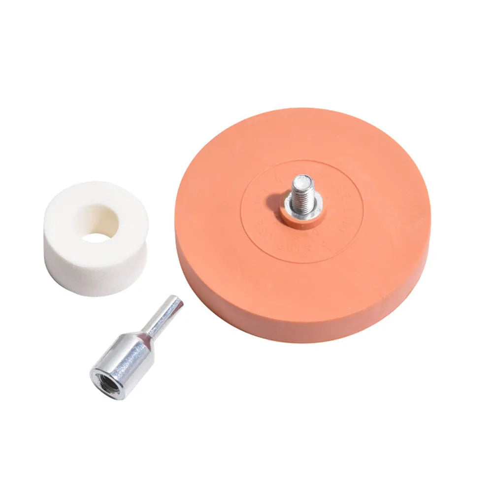 Car Eraser Wheel Adhesives Remover Rubber Wheel Stickers Decal Vinyl Tape Adhesives Remover Wheel Cleaning Tool Qme