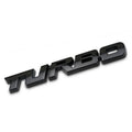 Car Sticker Turbocharged Turbo Metal Alloy 3D Badge Car Modification Accessories Rear Marked Side Marking Decorative Car-Sticker Qme 9.7X1.1cm Black