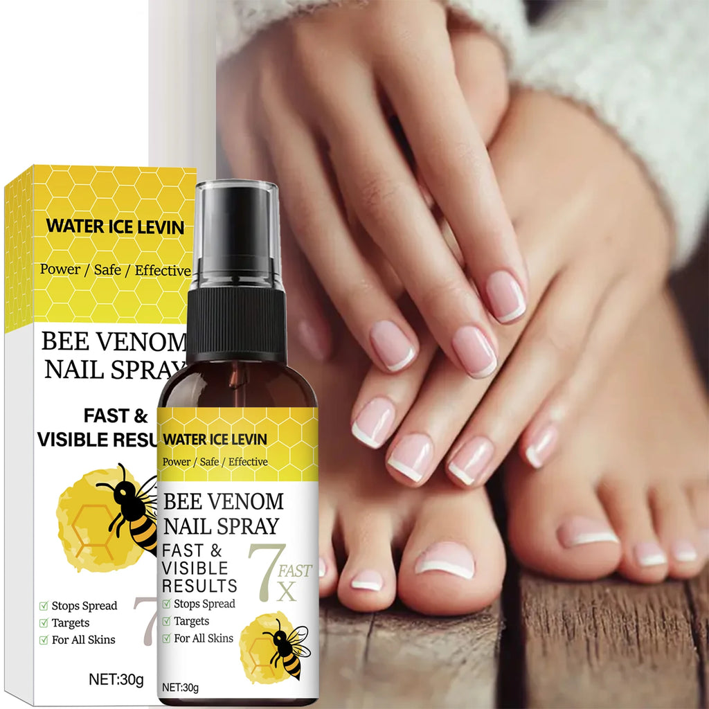 Bee Venom Nail Spray - Fast Visible Results, Stops Spread & Strengthens Nails with Hyaluronic Acid, Safe for All Skins Qme