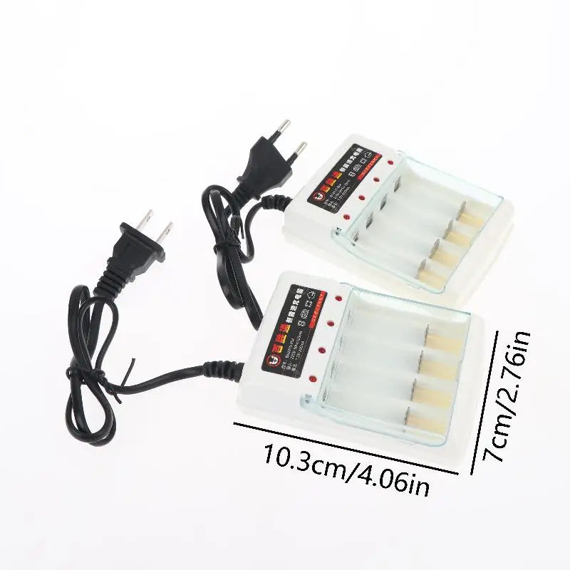 4 Slot AA AAA 1 2V Battery Charger Independent Charging EU US Plug Qme